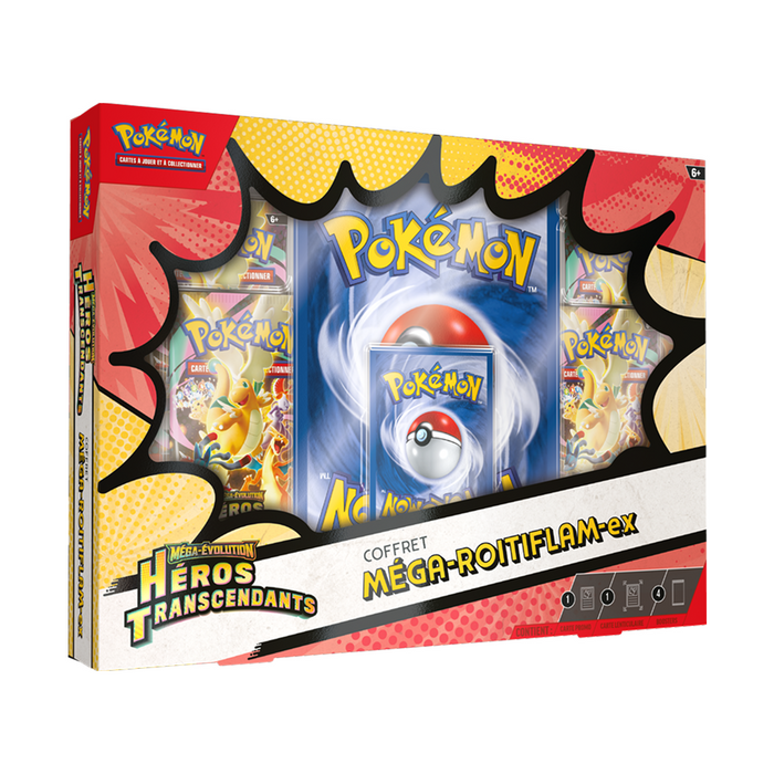 (Français) Pokémon - Méga Évolution Héros Transcendants - Coffret Méga-Roitiflam Ex