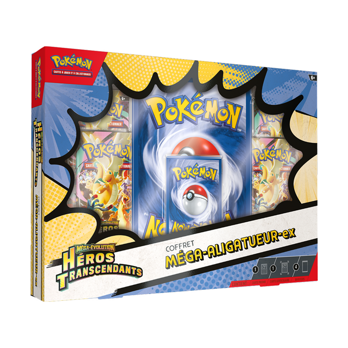 (Français) Pokémon - Méga Évolution Héros Transcendants - Coffret Méga-Aligatueur Ex
