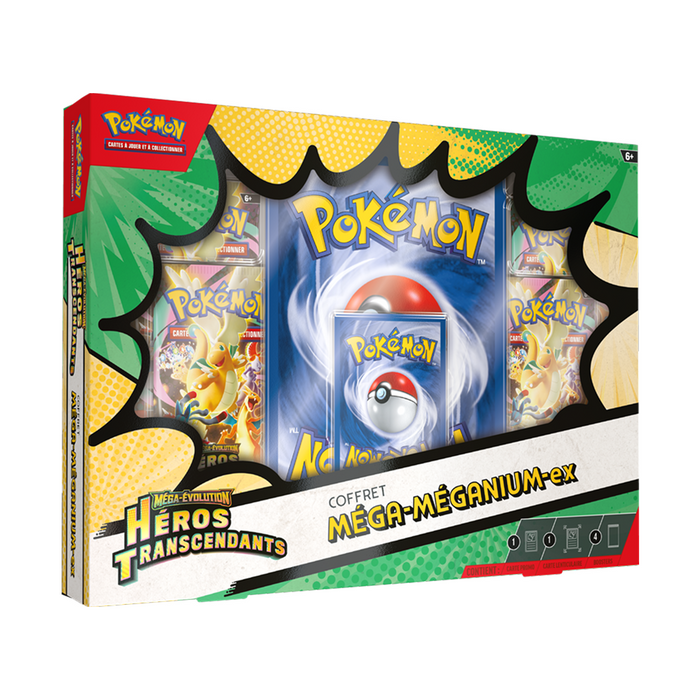 (Français) Pokémon - Méga Évolution Héros Transcendants - Coffret Méga-Méganium Ex