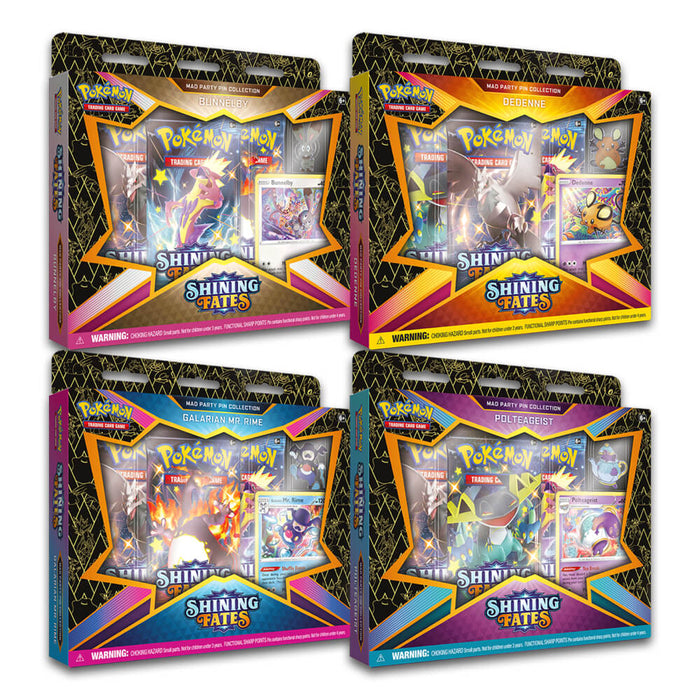 POKEMON SHINING FATES MAD PARTY PIN COLLECTION